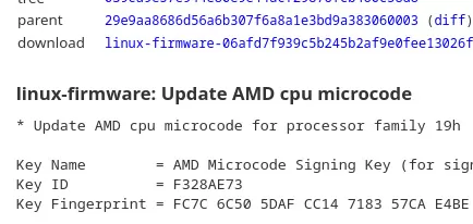 AMD Household 19h CPU Microcode Up to date (2023-10-19 Rev)