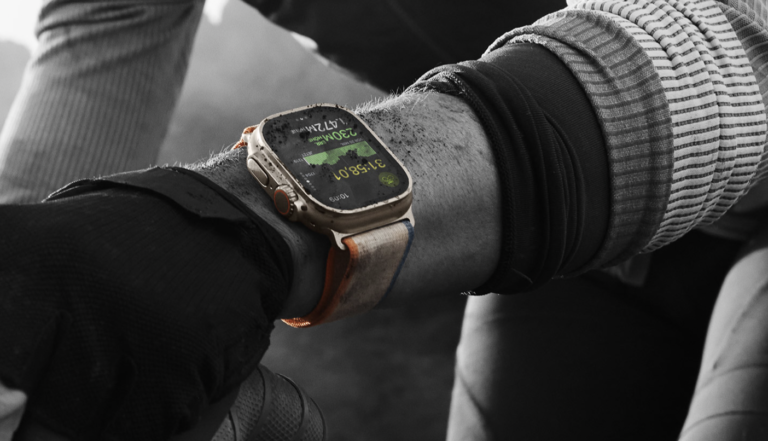 Strap on the elegant smartwatch