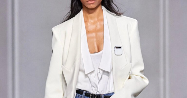 projecting smartphone humane AI pin marks industrial debut at coperni SS24 present in paris